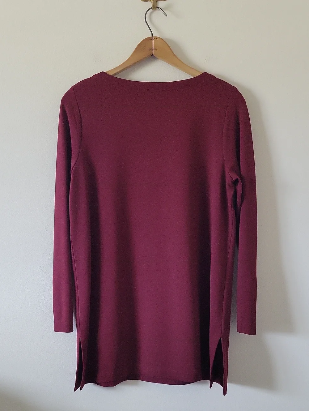 Chico's Cranberry‎ Ponte Long Sleeve Tunic Size Medium